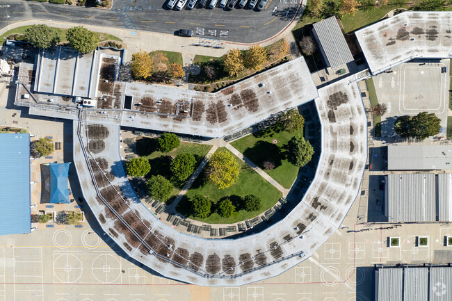Look down view of Mesa Elementary School in West Covina, Ca.