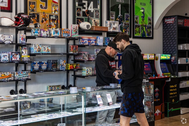 Gameday Sports Cards Las Vegas sells rare sports and anime cards to Pioneer Park locals.