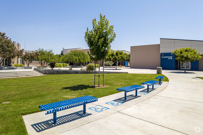 The center of campus at Boris Elementary School in Fresno.