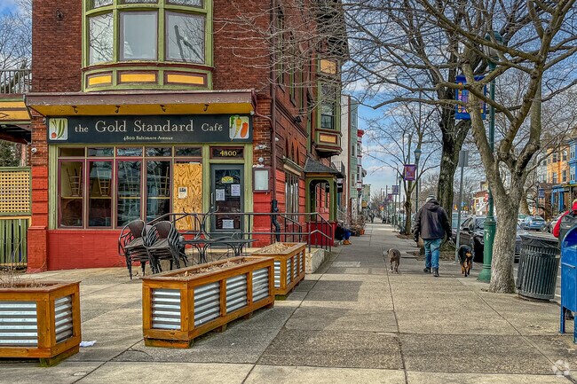 The Gold Standard Cafe on Cedar Park's Baltimore Avenue has outdoor seating when weather is nice