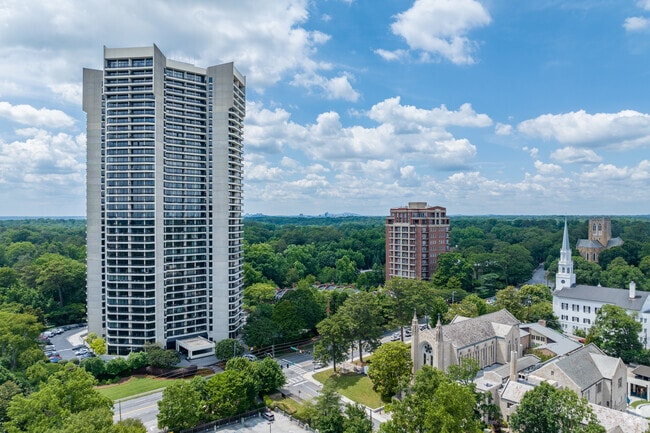 Condos along Peachtree Road offer high-rise living and city views.