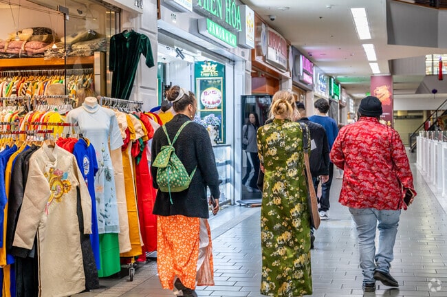 The Asian Garden Mall in Little Saigon is a popular spot for shopping and dining.
