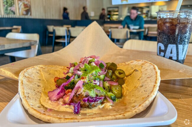 Cava in Ridge Pointe serves up delicious Spicy Lamb Meatballs.