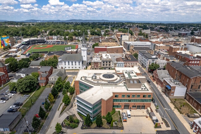 The beautiful Hagerstown skyline and view of Meritus Stadium.