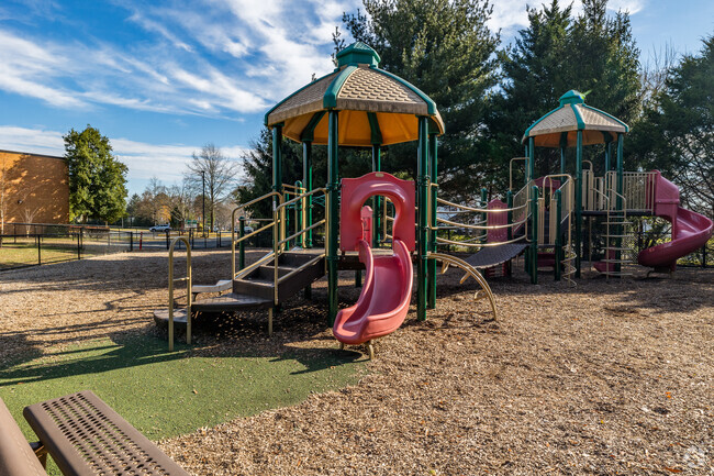 Greenbriar West Elementary School's playground is popular during recess hours.