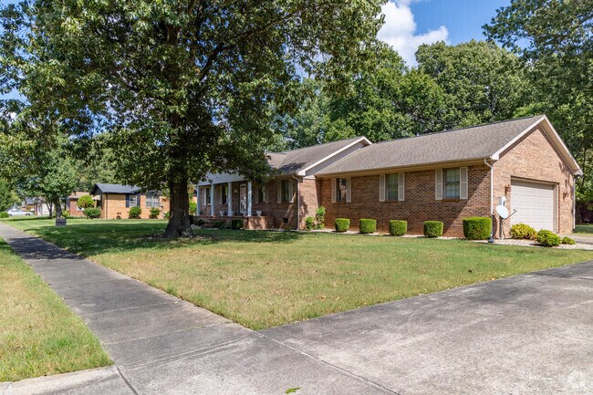 Brick ranch style homes can be found in Rowlandtown.