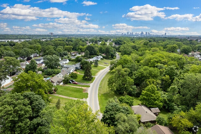 Aerial view from Valleyview showing Columbus in the distance.