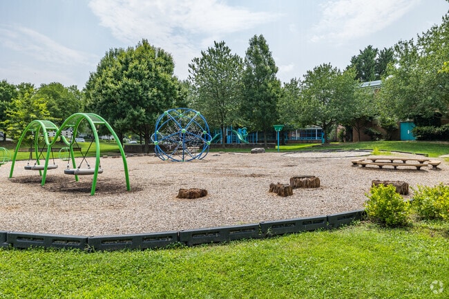Children of Rock Spring love the playgrounds at Jamestown Elementary.