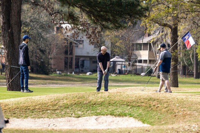 Friends get out for a round of golf  in Atascocita.