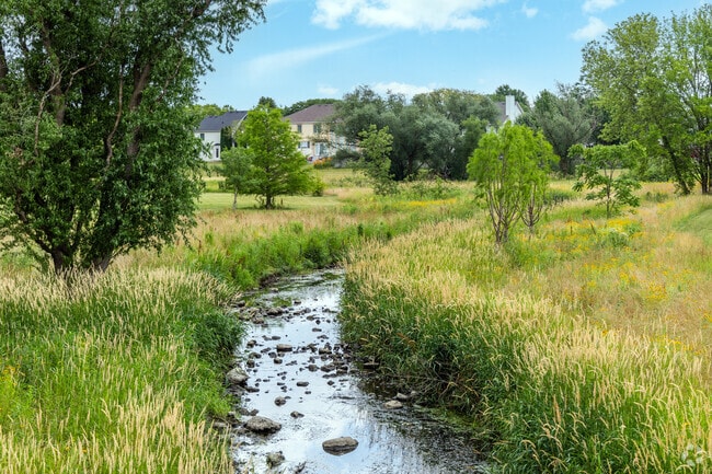 Clow Creek features a peaceful babbling brook that runs through the neighborhood.