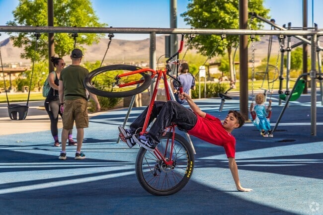 The playground at Mountains Edge Regional Park is massive, with enough room kids of all ages.