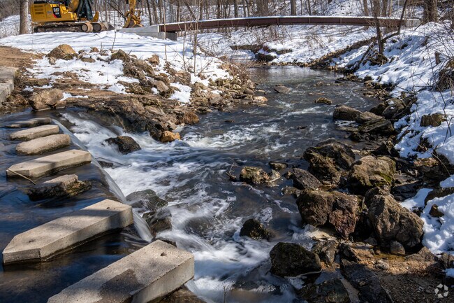 A creek runs through the Pheasant Branch Conservatory trails.