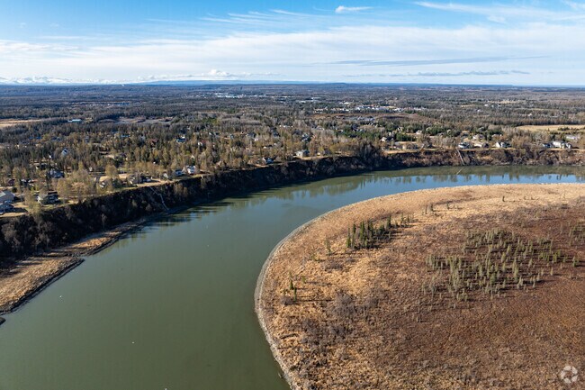Kalifornsky homes sit on the bluff overlooking wildlife on the Kenai River.