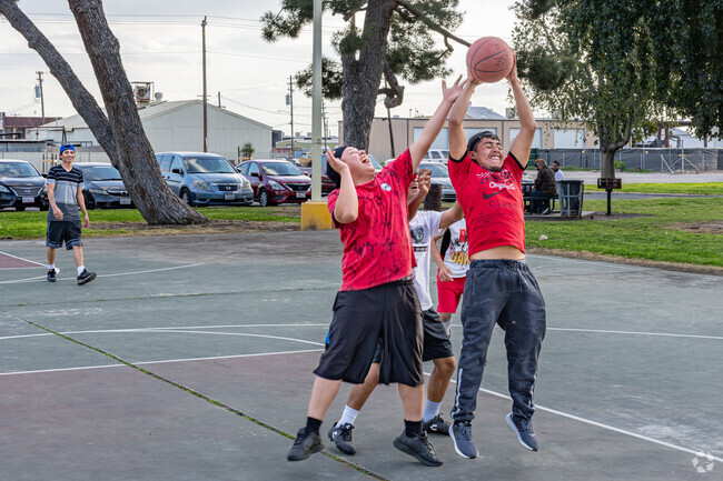 Bakersfield residents enjoy a fun game of basketball at Virginia Avenue County Park.