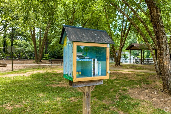 A lending library at Collins Park in the Collingwood neighborhood.