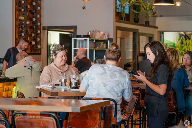 Locals and visitors come to Bauhaus Brew Labs to hangout and try their outstanding drinks.