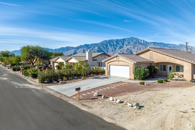 Stucco walls and tile roofs define Spanish-style homes in Desert Hot Springs.