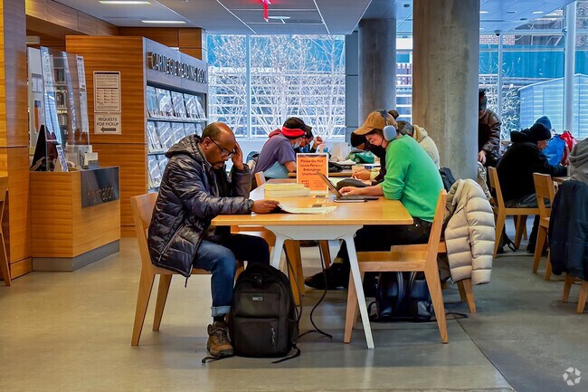 Public Library has a huge range of old and new books with perfect sitting arrangments.