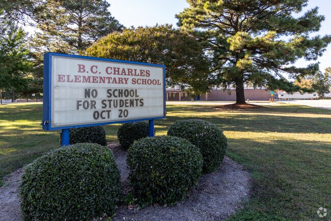 B. C. Charles Elementary School has a student-teacher ratio of 15-1.
