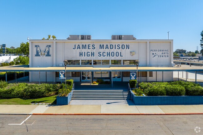 A look at the James Madison High School Performing Arts building.