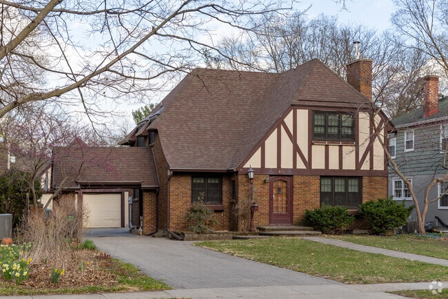 Several Tudor-style homes can be found in the South Campus Area.
