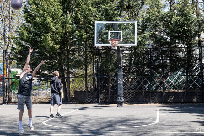 Shooting hoops at Veterans Park in Wood-Ridge, NJ is commonplace.