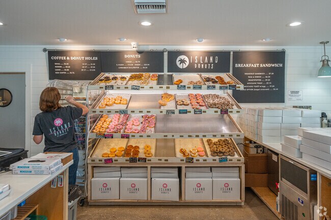 Donuts are made fresh daily at the local Island Donuts in St. Augustine Beach.