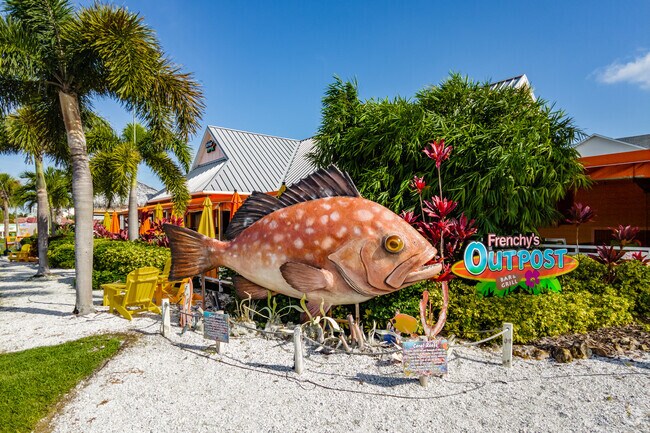 Frenchy's Outpost, just outside of Palm Harbor is known for their famous Grouper fish sandwich.