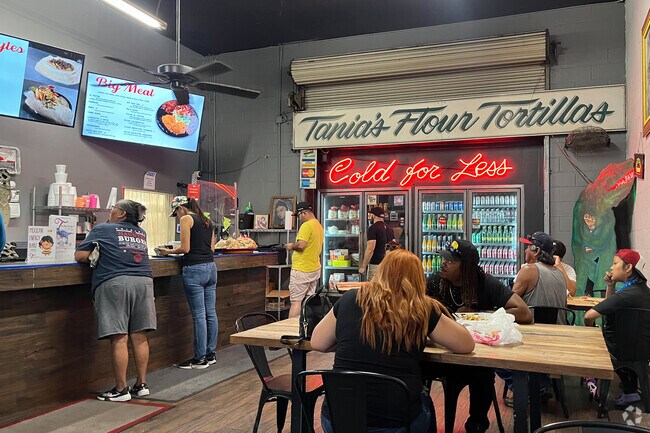 Tania's 33 restaurant has been serving burritos in Barrio Hollywood for over 33 years.
