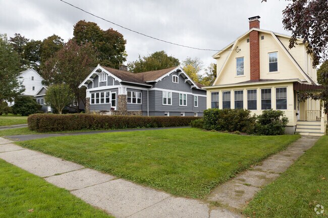 Just outside downtown single family homes in multiple styles can be found.