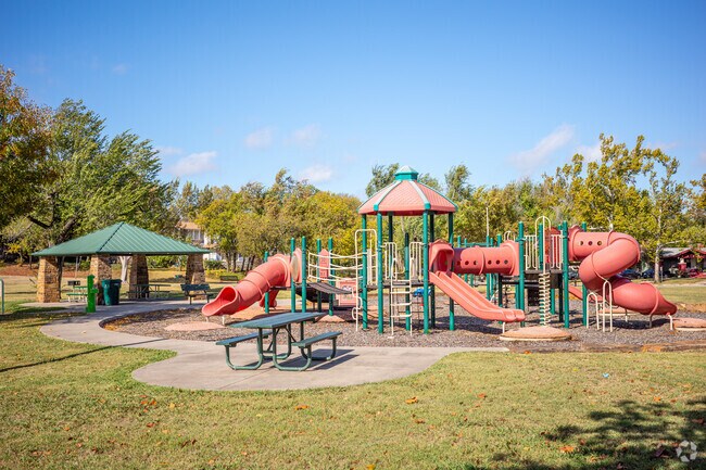 The large playground at Goodholm Park in Jefferson Park is a favorite for locals.