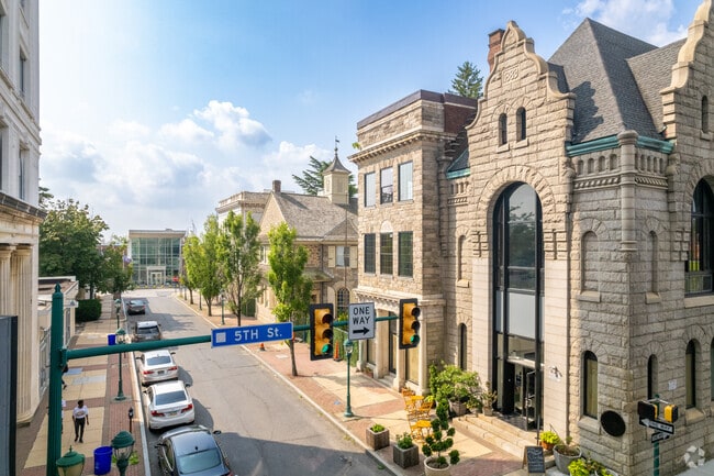 Historic buildings fill downtown Chester, reflecting the town's past.