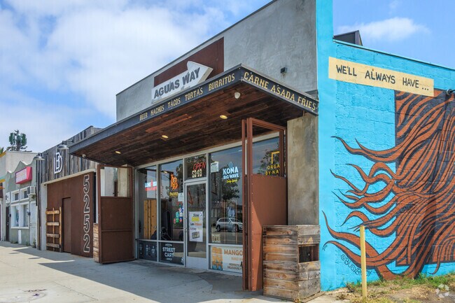 Aguas Way is a great cantina with an outdoor patio and a Baja vibe.