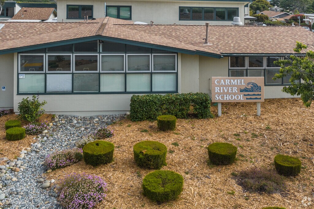 Carmel River Elementary School, Public Elementary School sign, in Carmel, California.