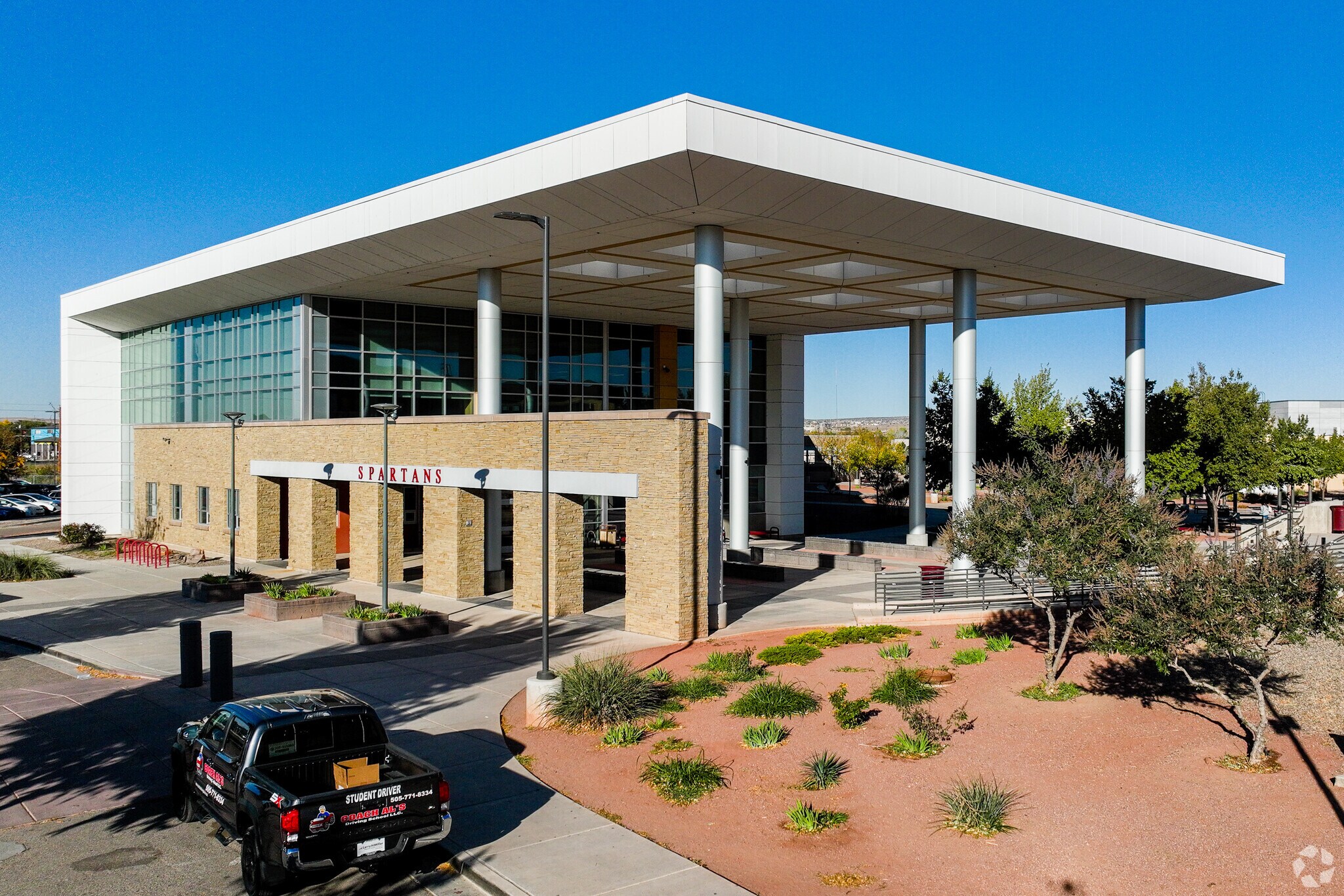 Entrance to Bernalillo High School.