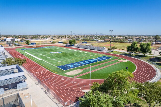 Football field at Betty Fairfax High School in Laveen.