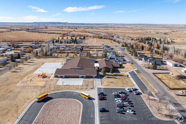 Urie Elementary School has a dedicated student drop-off zone.