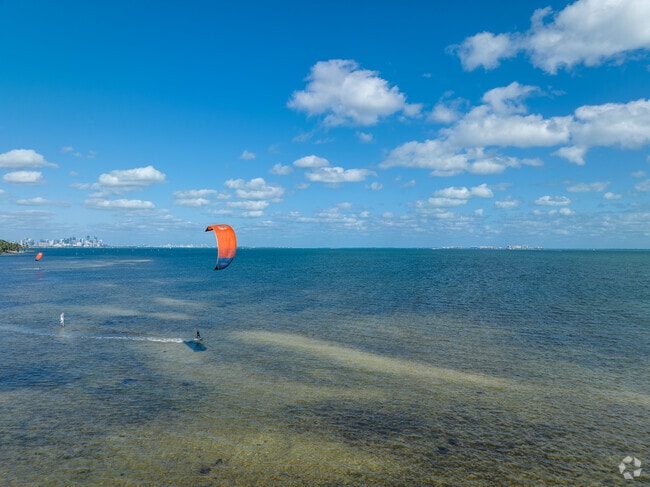 Kite surfing is big in Matheson Park by Gables Estates.