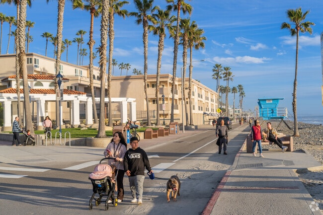 The Strand is a popular spot for locals to walk around in Downtown Oceanside.