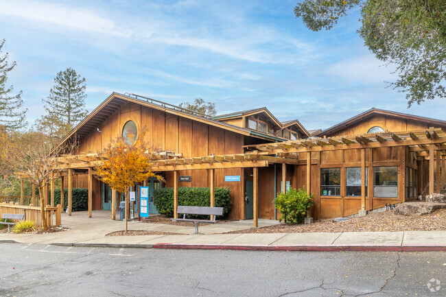 A view of the Springstone School buildings from the street.