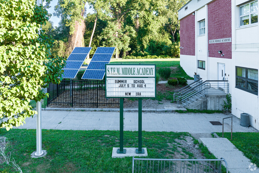 The STEM Middle Academy in Springfield, MA, runs off some solar power.