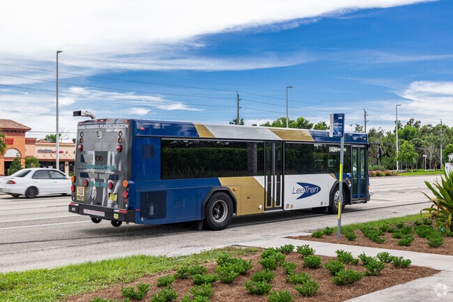 Pelican Landing offers public transportation nearby on Tamiami Trail.