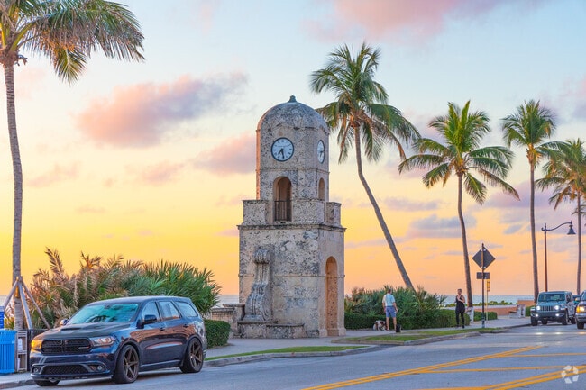 The  Worth Avenue Clock Tower is a favorite spot for a photo for the visitors of Palm Beach.