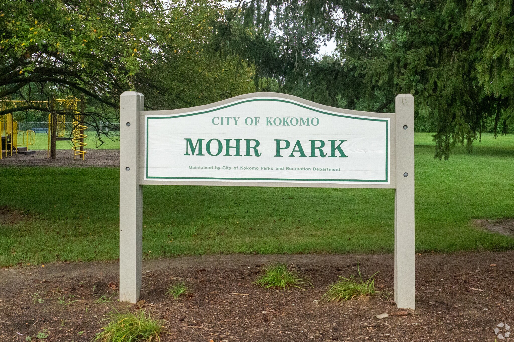 Mohr Park has a dog park and playground equipment for Cedar Crest residents.