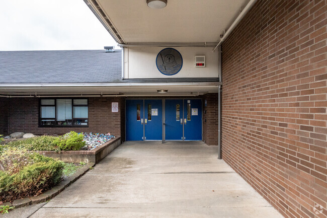 Edwin R. Opstad Elementary School entrance.
