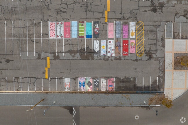 Artwork in the parking lot of Valley High School.