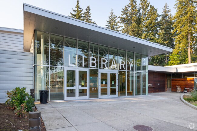 Cascade Park Library sits south of Fisher’s Village‑Orchards.