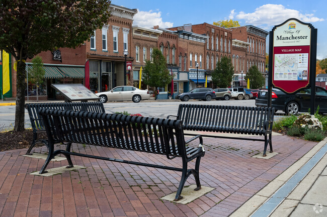 Take a load off after spending a day shopping in downtown Manchester.