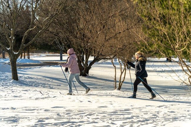 Burton locals enjoy outdoor activities year-round, including cross-country skiing.