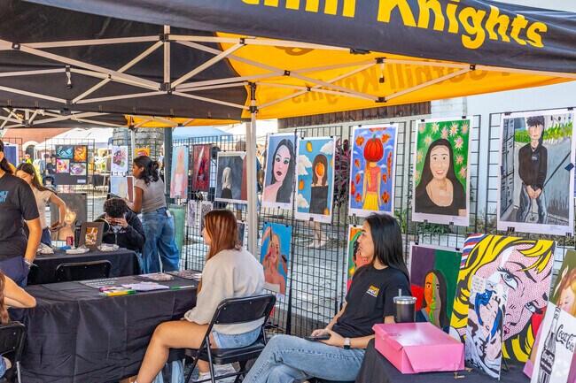Custom art work is on display at the Tustin Art Walk and Artisan Market.